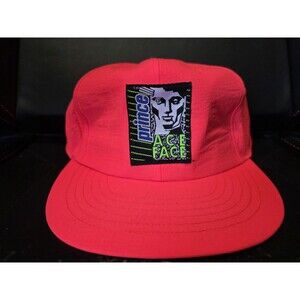 Vintage 90s Prince Ace Face Neon Pink Tennis Hat Cap